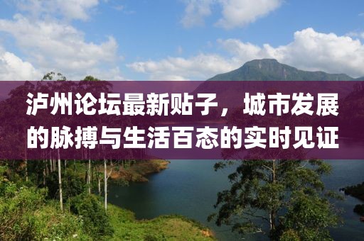 瀘州論壇最新貼子，城市發(fā)展的脈搏與生活百態(tài)的實時見證