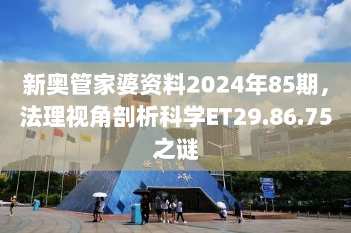 新奧管家婆資料2024年85期，法理視角剖析科學ET29.86.75之謎