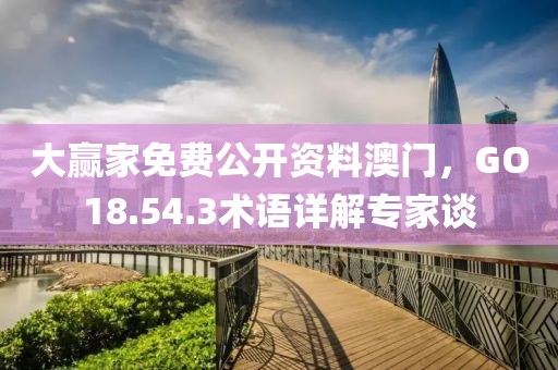 大贏家免費(fèi)公開資料澳門，GO18.54.3術(shù)語詳解專家談