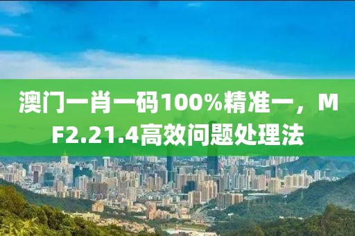 澳門一肖一碼100%精準一，MF2.21.4高效問題處理法