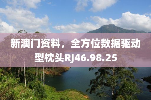 新澳門資料，全方位數(shù)據(jù)驅動型枕頭RJ46.98.25