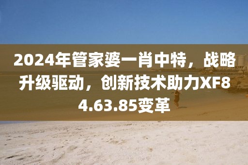 2024年管家婆一肖中特，戰(zhàn)略升級驅(qū)動，創(chuàng)新技術(shù)助力XF84.63.85變革