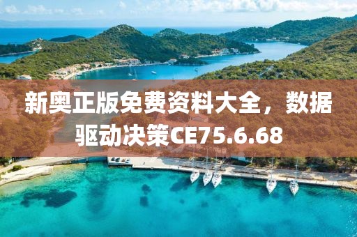 新奧正版免費資料大全，數(shù)據(jù)驅(qū)動決策CE75.6.68