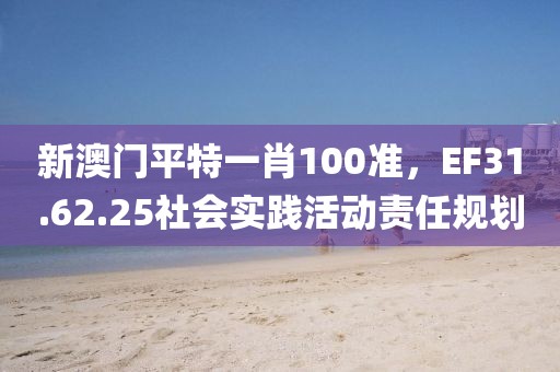 新澳門平特一肖100準，EF31.62.25社會實踐活動責(zé)任規(guī)劃