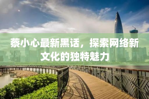 蔡小心最新黑話，探索網(wǎng)絡(luò)新文化的獨(dú)特魅力