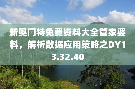 新奧門特免費(fèi)資料大全管家婆料，解析數(shù)據(jù)應(yīng)用策略之DY13.32.40