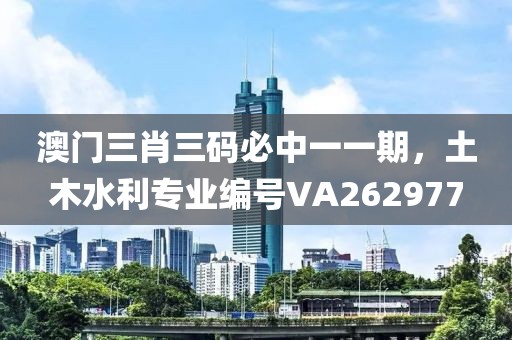 澳門三肖三碼必中一一期，土木水利專業(yè)編號VA262977