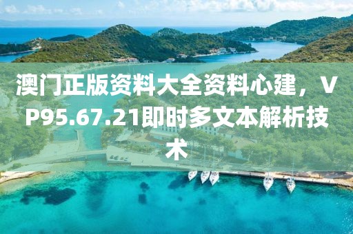 澳門(mén)正版資料大全資料心建，VP95.67.21即時(shí)多文本解析技術(shù)