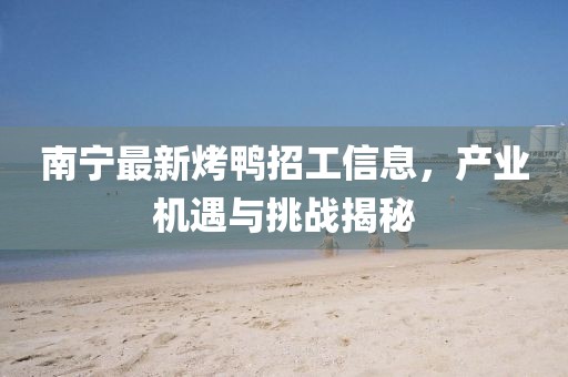 南寧最新烤鴨招工信息，產(chǎn)業(yè)機遇與挑戰(zhàn)揭秘