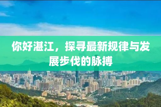 你好湛江，探尋最新規(guī)律與發(fā)展步伐的脈搏