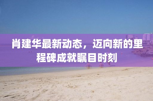 肖建華最新動態(tài)，邁向新的里程碑成就矚目時(shí)刻
