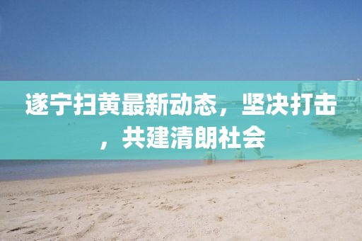 遂寧掃黃最新動態(tài)，堅(jiān)決打擊，共建清朗社會