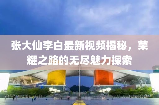 張大仙李白最新視頻揭秘，榮耀之路的無盡魅力探索