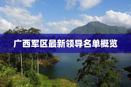 廣西軍區(qū)最新領(lǐng)導(dǎo)名單概覽