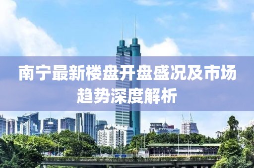 南寧最新樓盤開盤盛況及市場趨勢深度解析