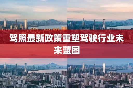 駕照最新政策重塑駕駛行業(yè)未來藍(lán)圖