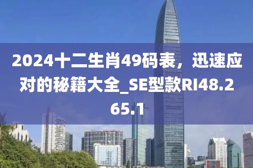 2024十二生肖49碼表，迅速應(yīng)對(duì)的秘籍大全_SE型款RI48.265.1