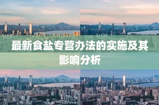 最新食鹽專營辦法的實(shí)施及其影響分析