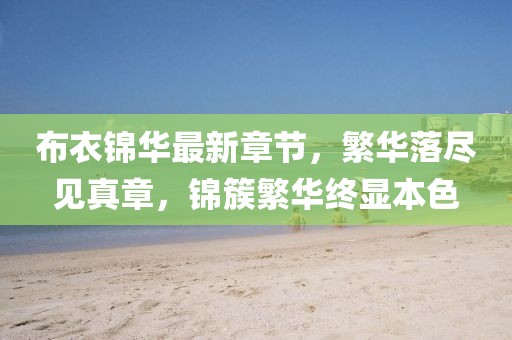 布衣錦華最新章節(jié)，繁華落盡見真章，錦簇繁華終顯本色