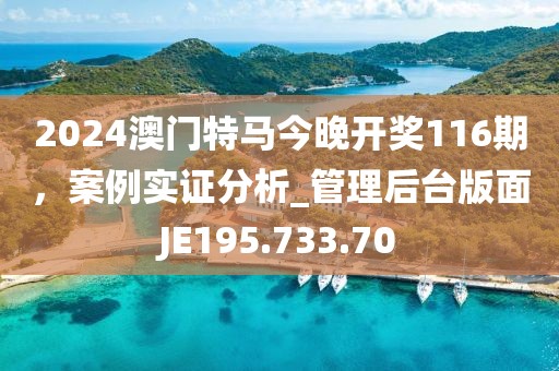 2024澳門特馬今晚開獎(jiǎng)116期，案例實(shí)證分析_管理后臺(tái)版面JE195.733.70