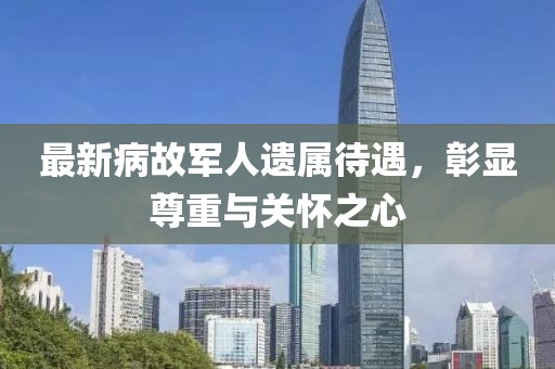 最新病故軍人遺屬待遇，彰顯尊重與關(guān)懷之心