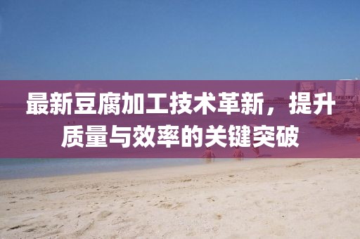 最新豆腐加工技術(shù)革新，提升質(zhì)量與效率的關(guān)鍵突破