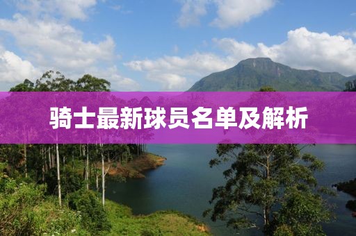 騎士最新球員名單及解析
