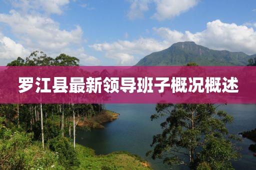 羅江縣最新領(lǐng)導(dǎo)班子概況概述