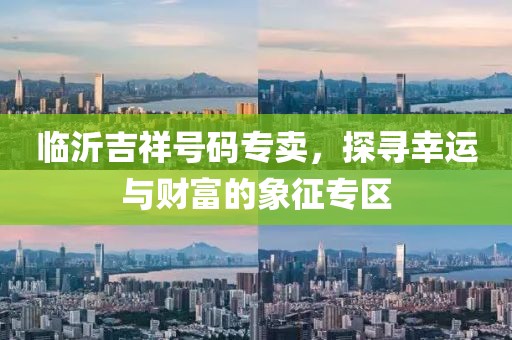 臨沂吉祥號碼專賣，探尋幸運與財富的象征專區(qū)