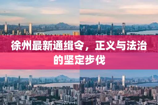 徐州最新通緝令，正義與法治的堅定步伐
