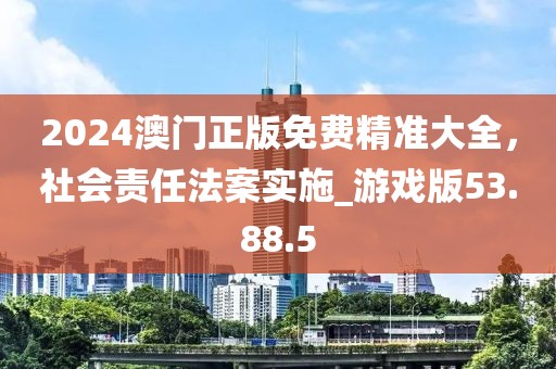 2024澳門正版免費精準大全，社會責任法案實施_游戲版53.88.5