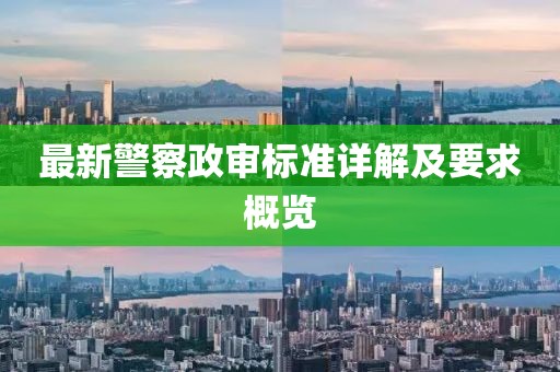 最新警察政審標(biāo)準(zhǔn)詳解及要求概覽