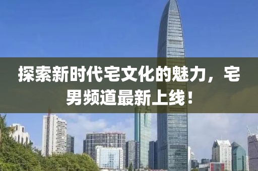 探索新時代宅文化的魅力，宅男頻道最新上線！