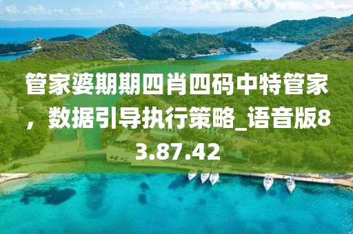 管家婆期期四肖四碼中特管家，數(shù)據(jù)引導(dǎo)執(zhí)行策略_語音版83.87.42