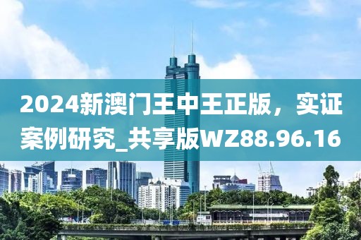 2024新澳門王中王正版，實證案例研究_共享版WZ88.96.16