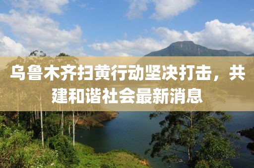 烏魯木齊掃黃行動(dòng)堅(jiān)決打擊，共建和諧社會(huì)最新消息