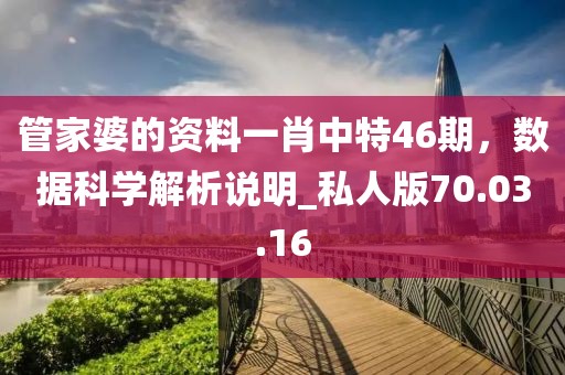 管家婆的資料一肖中特46期，數(shù)據(jù)科學(xué)解析說明_私人版70.03.16