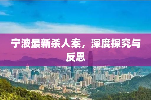 寧波最新殺人案，深度探究與反思