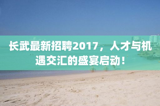 長武最新招聘2017，人才與機(jī)遇交匯的盛宴啟動！