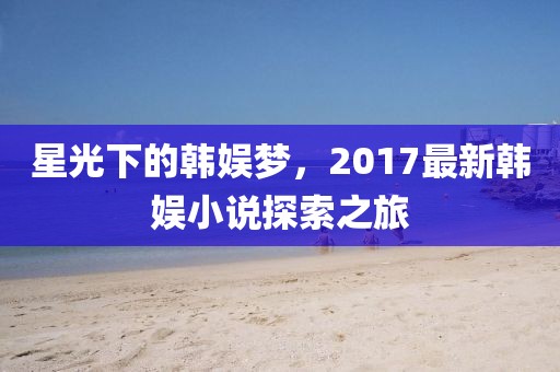 星光下的韓娛夢(mèng)，2017最新韓娛小說探索之旅