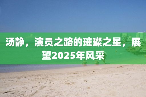 湯靜，演員之路的璀璨之星，展望2025年風采