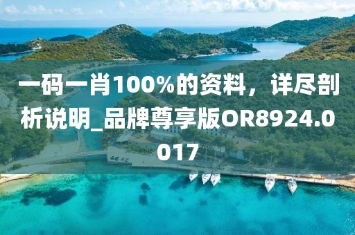 一碼一肖100%的資料，詳盡剖析說(shuō)明_品牌尊享版OR8924.0017