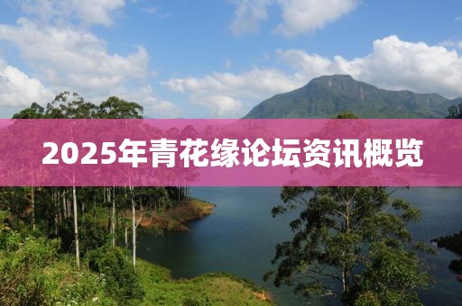 2025年青花緣論壇資訊概覽