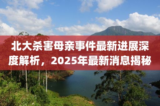 北大殺害母親事件最新進展深度解析，2025年最新消息揭秘