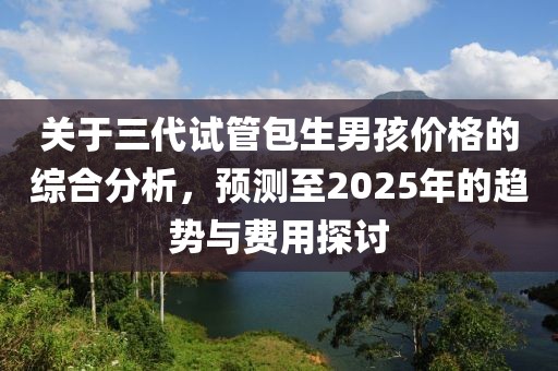 關于三代試管包生男孩價格的綜合分析，預測至2025年的趨勢與費用探討