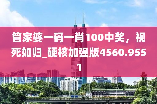 管家婆一碼一肖100中獎，視死如歸_硬核加強版4560.9551