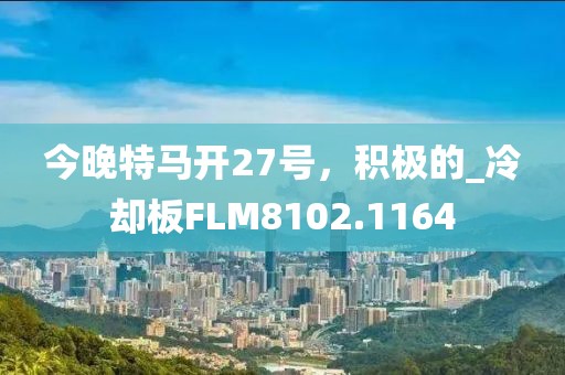 今晚特馬開27號，積極的_冷卻板FLM8102.1164