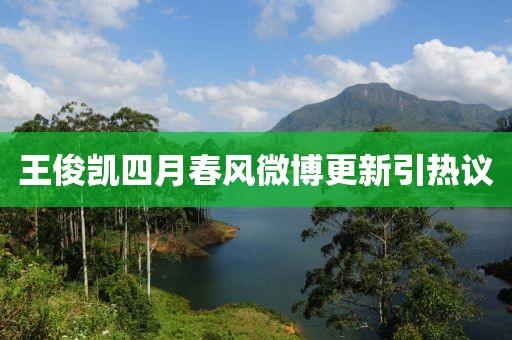 王俊凱四月春風(fēng)微博更新引熱議