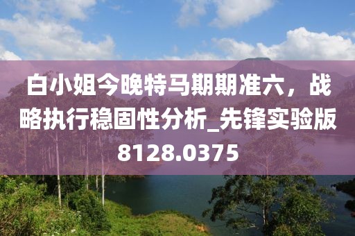 白小姐今晚特馬期期準(zhǔn)六，戰(zhàn)略執(zhí)行穩(wěn)固性分析_先鋒實(shí)驗(yàn)版8128.0375