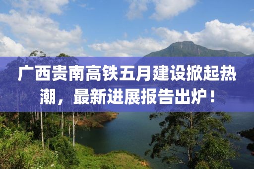 廣西貴南高鐵五月建設(shè)掀起熱潮，最新進展報告出爐！